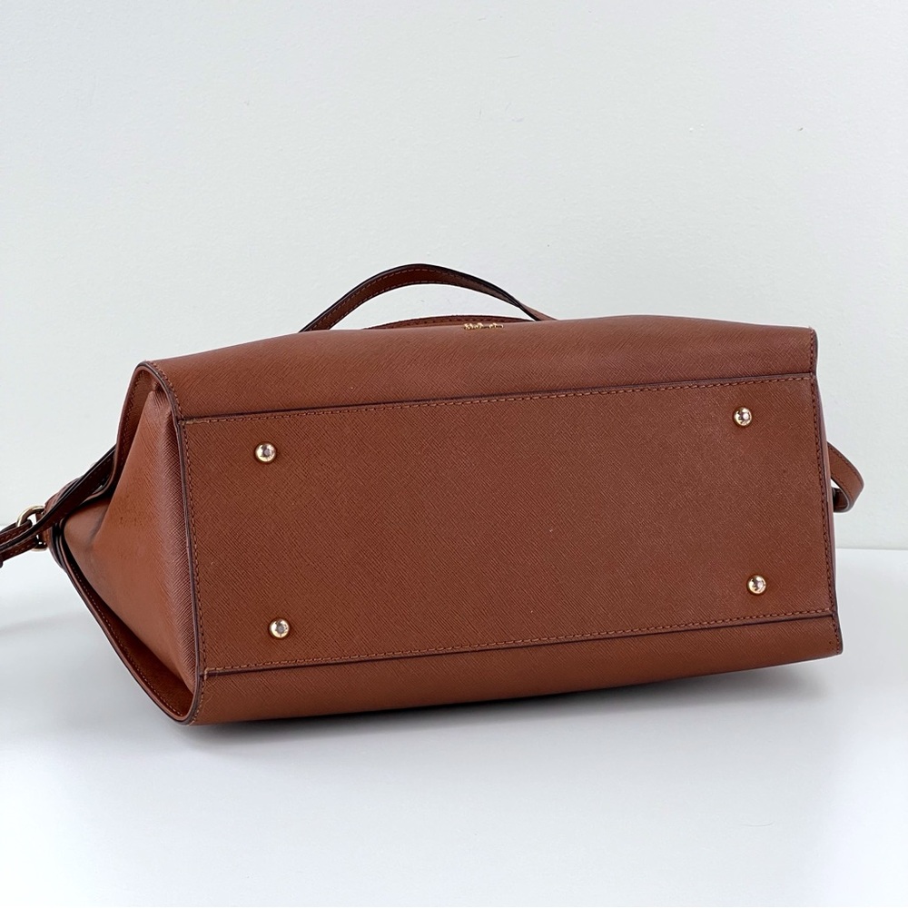 Ralph Lauren Double RL Brown Leather Tote - Picture 6 of 12